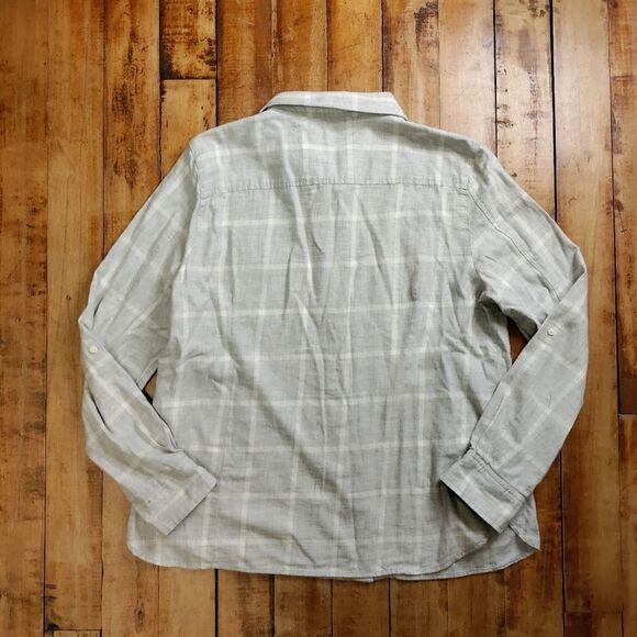 Tommy Hilfiger button down long sleeve shirt Mens size XL Cotton gray collared - Picture 6 of 6